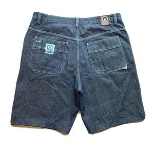 Enyce Jean Denim Shorts Mens 40 Baggy Relaxed Dark Blue Skater Hip Hop Summer